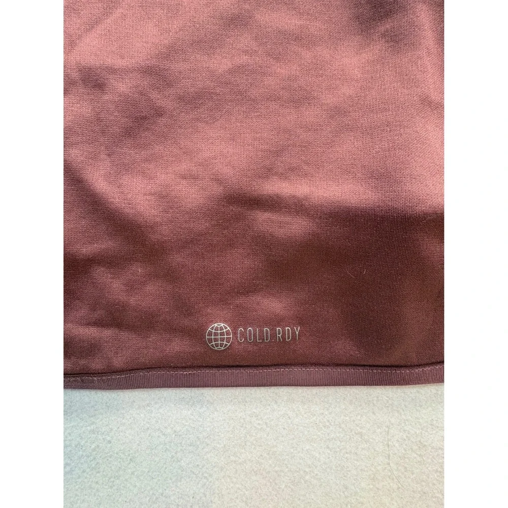 Adidas Mens 4XLT COLD.RDY Quarter Zip Pullover Burgundy Mock Neck Active Top